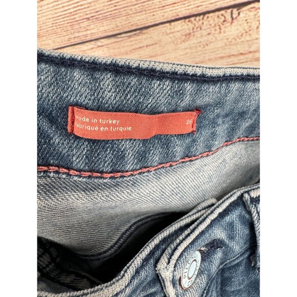 Pilcro The Icon Flare High Rise Jeans Men's Size 26 Blue Medium Wash Denim - Picture 8 of 13